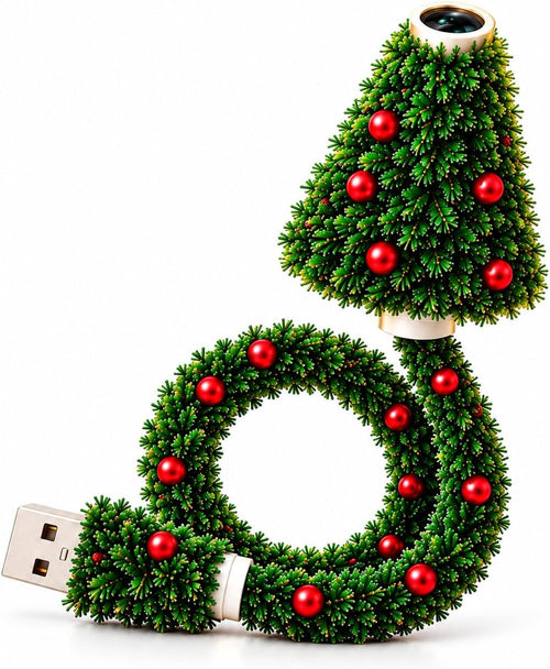 Indoor Christmas Projector, USB Tree Light with 6 Projection Modes (Type A) Christmas Tree-Shaped Projector with 6 Projection Modes, USB Power and a Flexible Body for Indoor Holiday Decor.